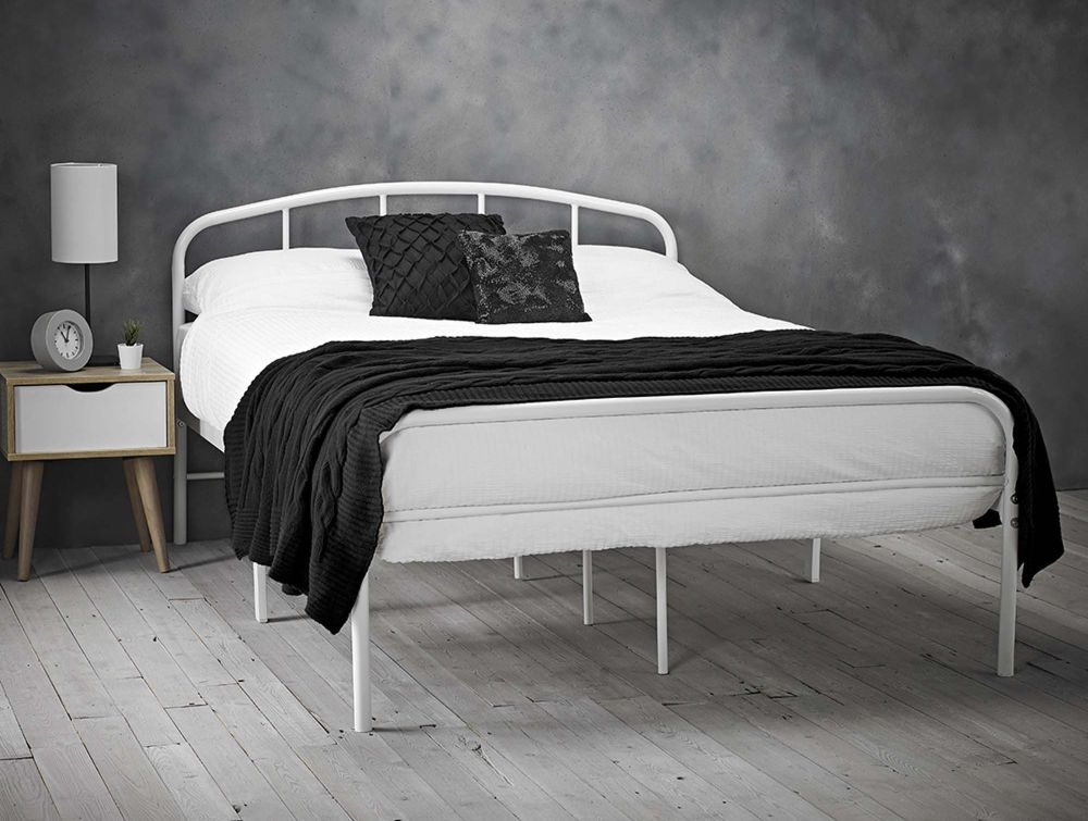 Product photograph of Milton White Metal Bed from Choice Furniture Superstore.