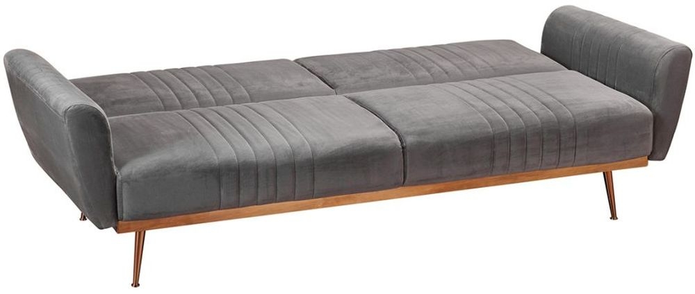 Product photograph of Nico Grey Velvet Sofa Bed from Choice Furniture Superstore.