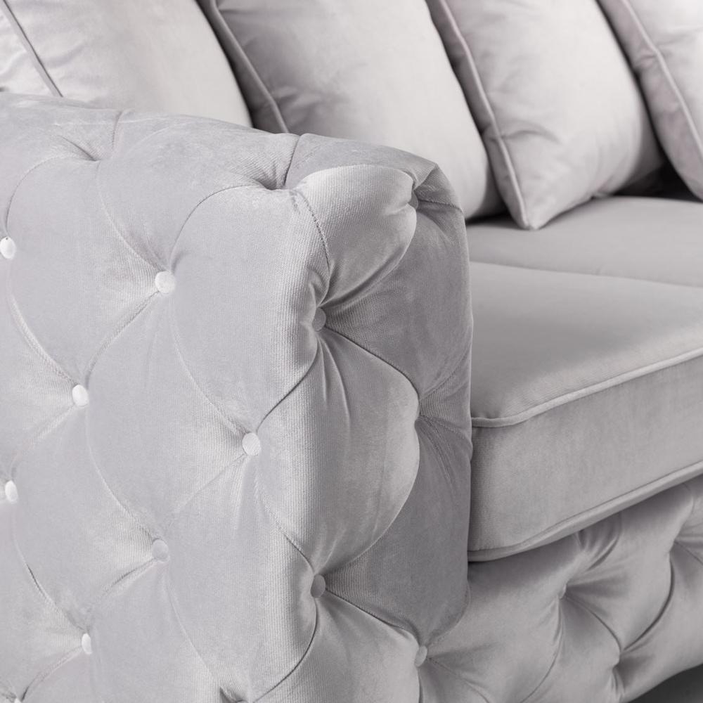 Product photograph of Ankara Silver Tufted 3 2 Seater Sofa from Choice Furniture Superstore.