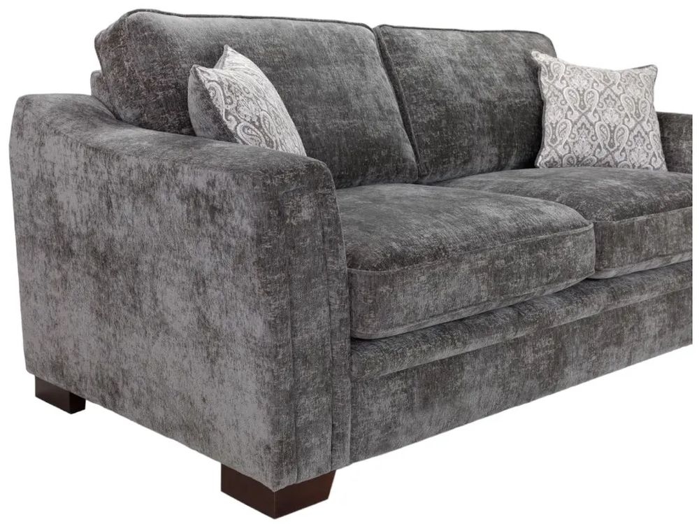 Product photograph of Astrid Grey Tufted 3 2 Seater Sofa from Choice Furniture Superstore.