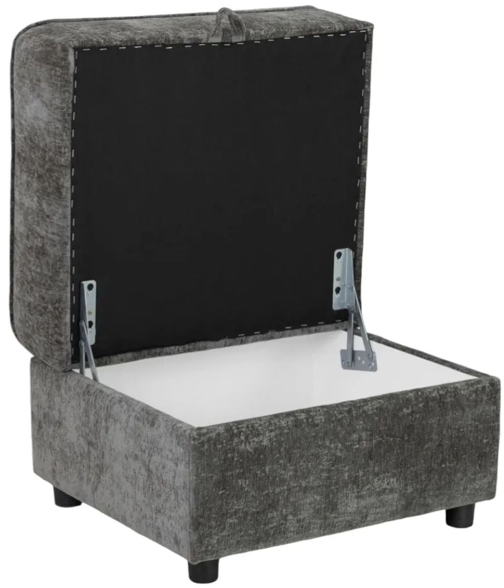 Product photograph of Astrid Grey Tufted Footstool from Choice Furniture Superstore.
