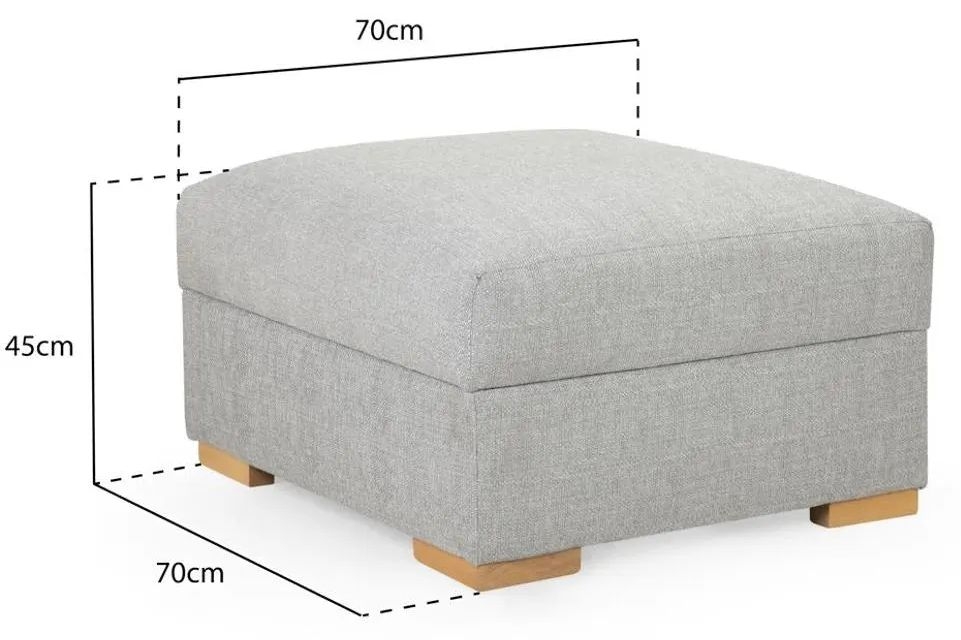 Product photograph of Bento Silver Footstool from Choice Furniture Superstore.