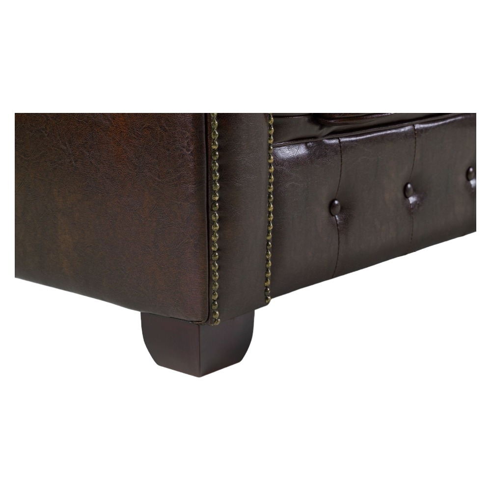 Product photograph of Chesterfield Antique Brown Armchair from Choice Furniture Superstore.