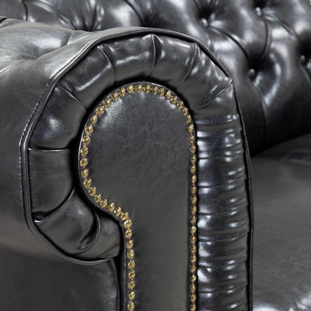 Product photograph of Chesterfield Black 2 Seater Sofa from Choice Furniture Superstore.