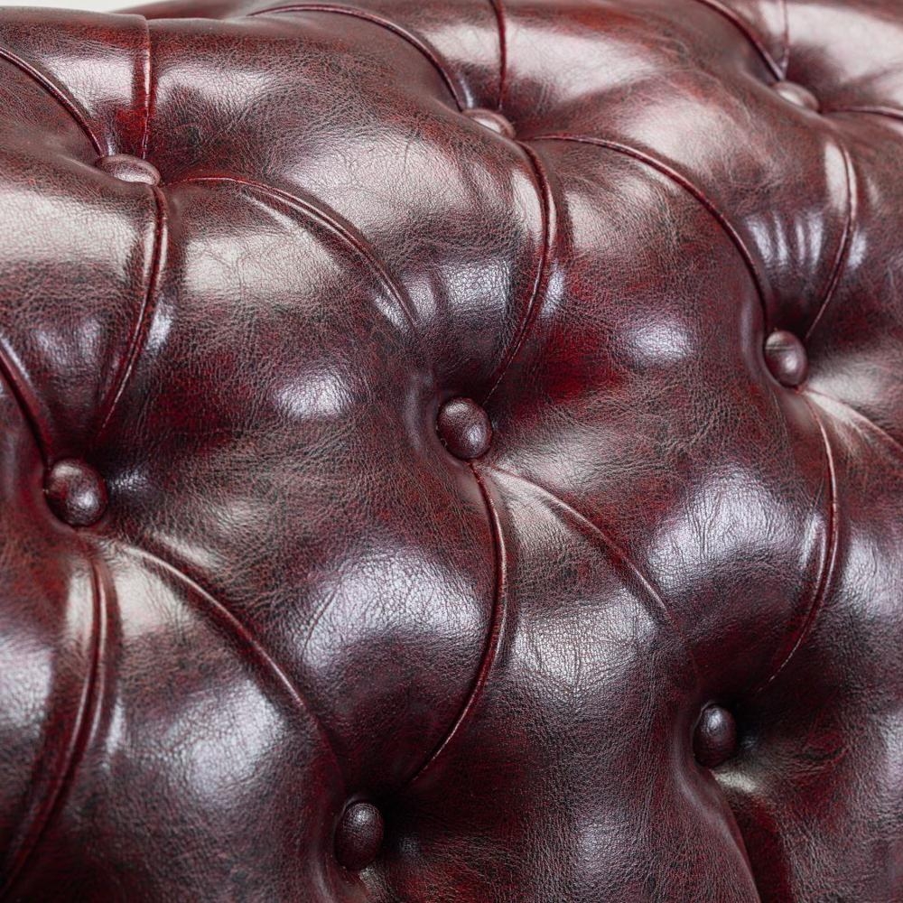 Product photograph of Chesterfield Oxblood Red 3 Seater Sofa from Choice Furniture Superstore.