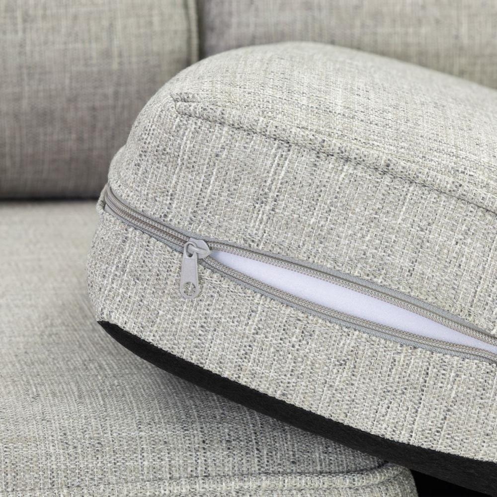 Product photograph of Delta Grey Footstool from Choice Furniture Superstore.