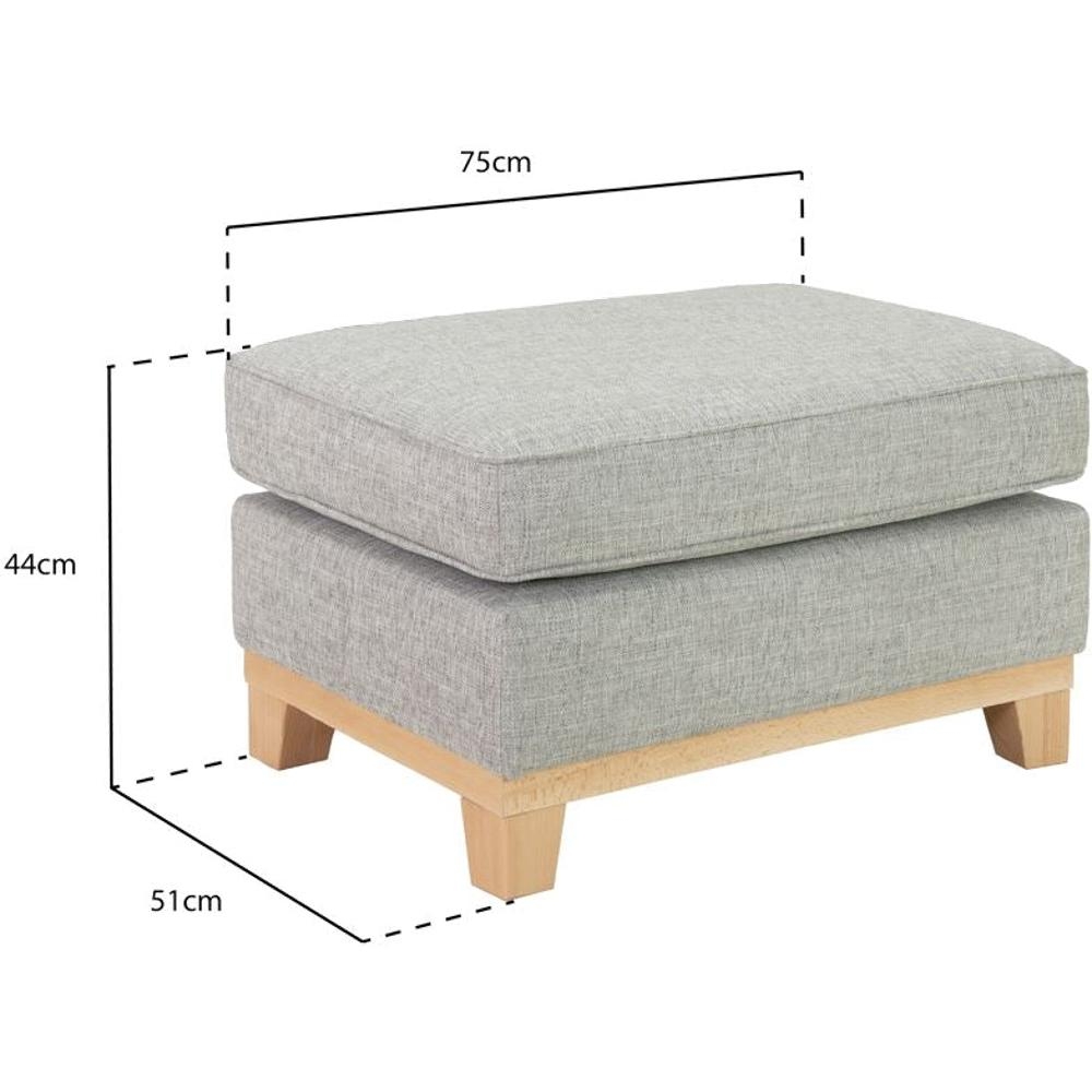 Product photograph of Delta Grey Tufted Footstool from Choice Furniture Superstore.