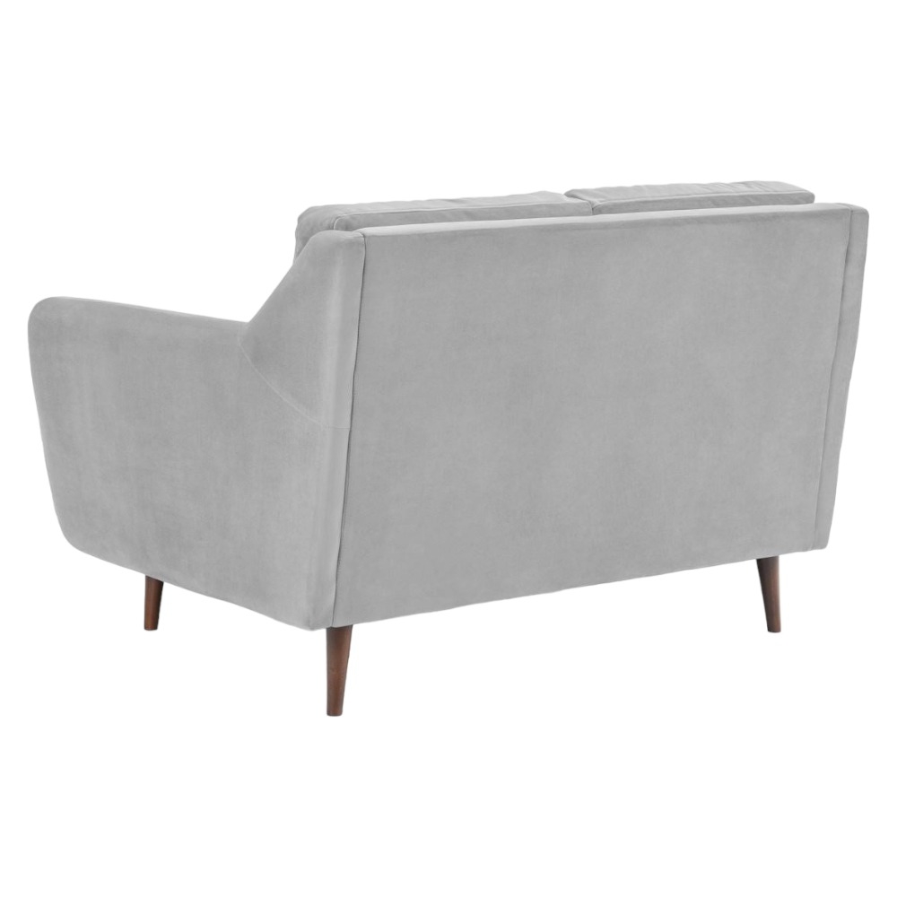 Product photograph of Halston Plush Grey 2 Seater Sofa from Choice Furniture Superstore.