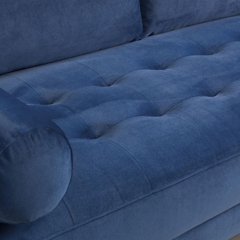 Product photograph of Harper Plush Blue 2 Seater Sofa from Choice Furniture Superstore.