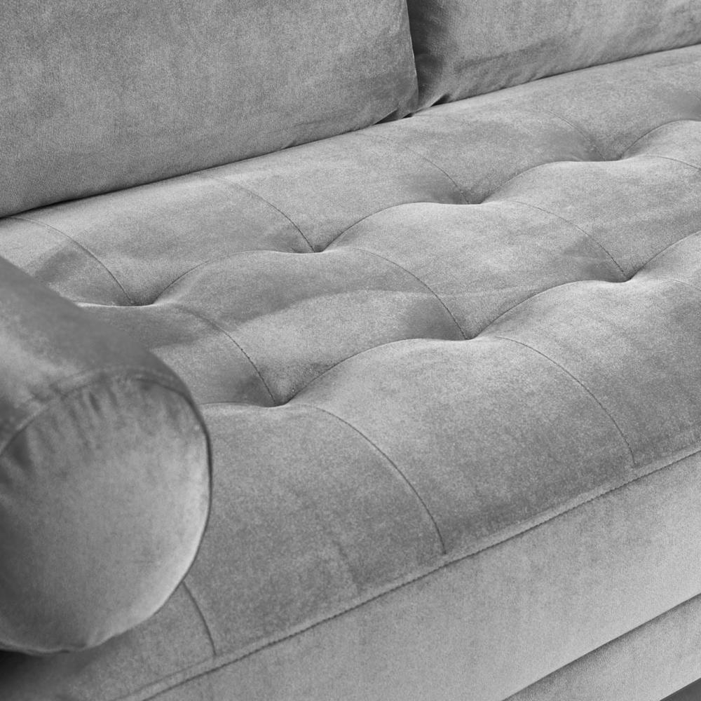 Product photograph of Harper Plush Grey Tufted 3 Seater Sofa from Choice Furniture Superstore.