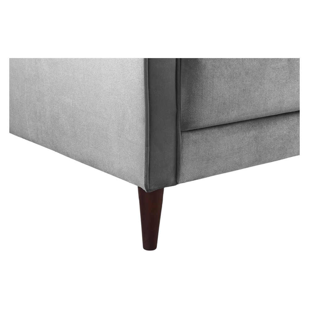 Product photograph of Harper Plush Grey Tufted Armchair from Choice Furniture Superstore.