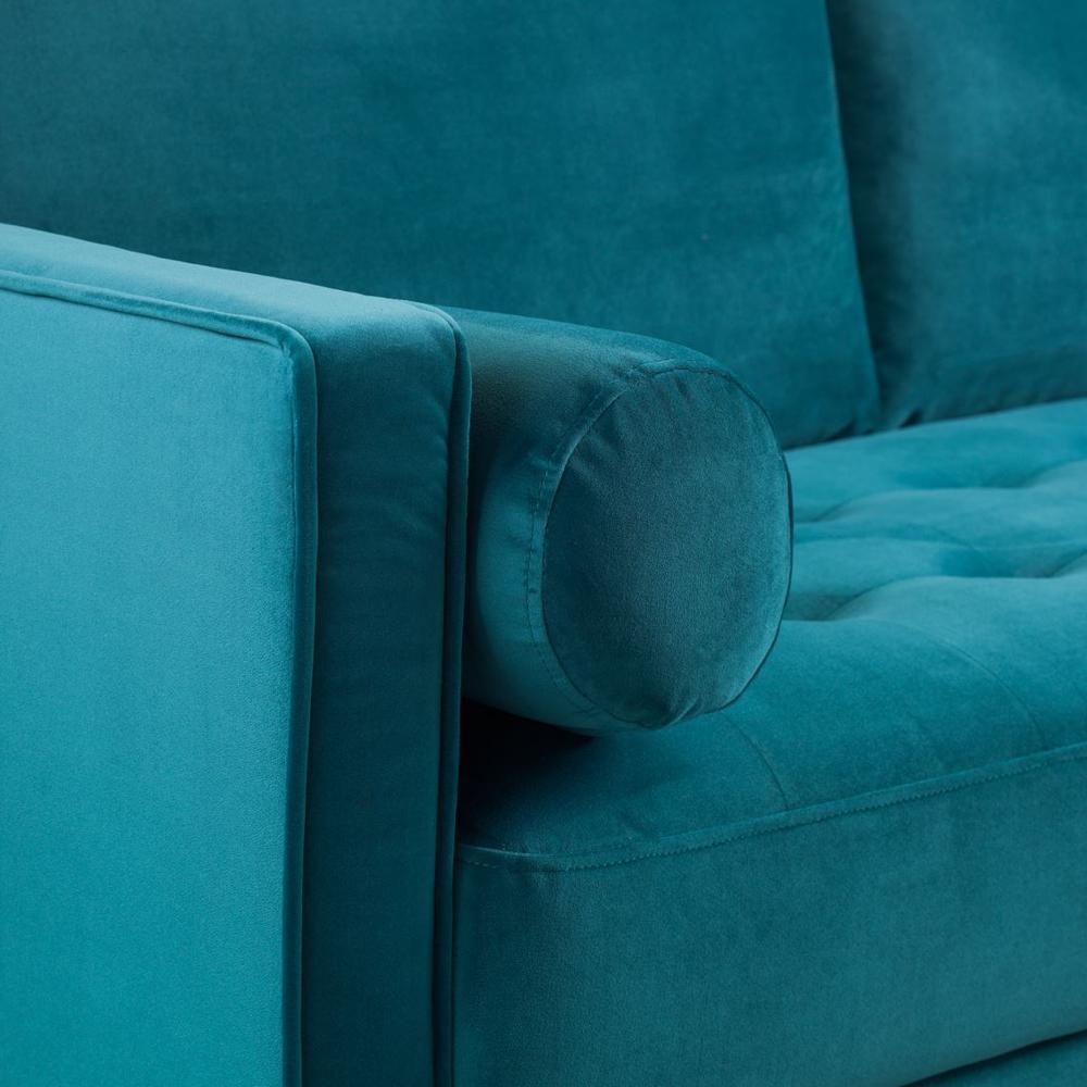 Product photograph of Harper Plush Teal 3 Seater Sofa from Choice Furniture Superstore.