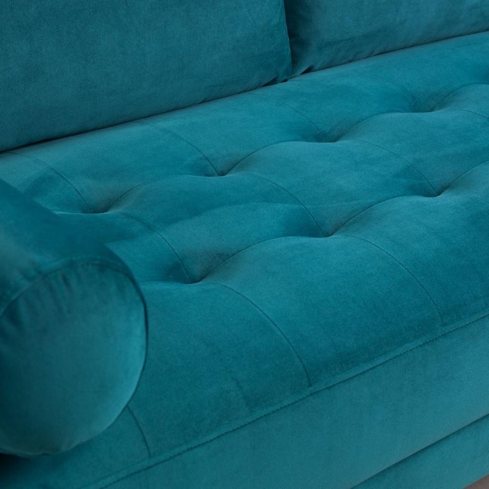 Product photograph of Harper Plush Teal 3 Seater Sofa from Choice Furniture Superstore.