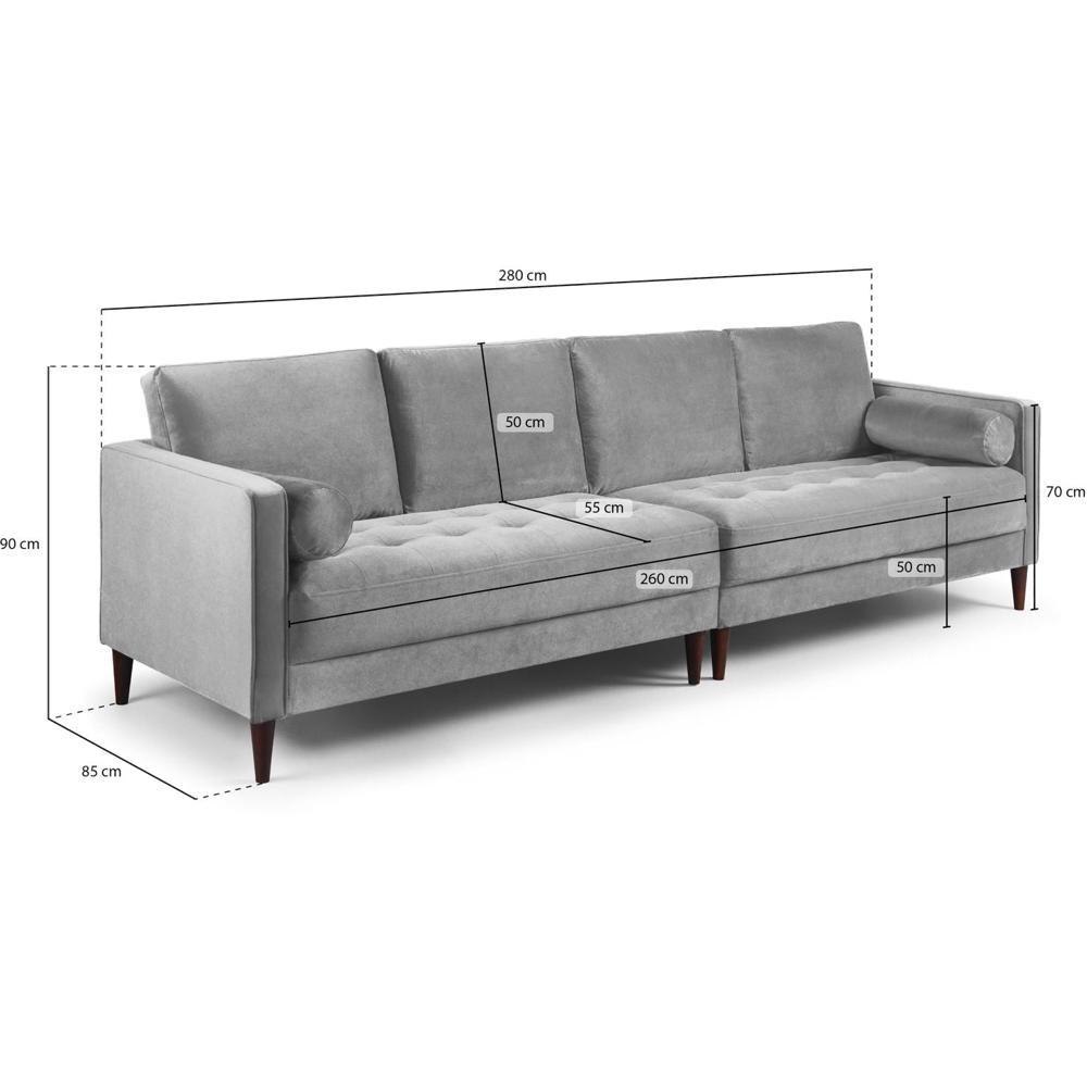 Product photograph of Harper Plush Teal 4 Seater Sofa from Choice Furniture Superstore.