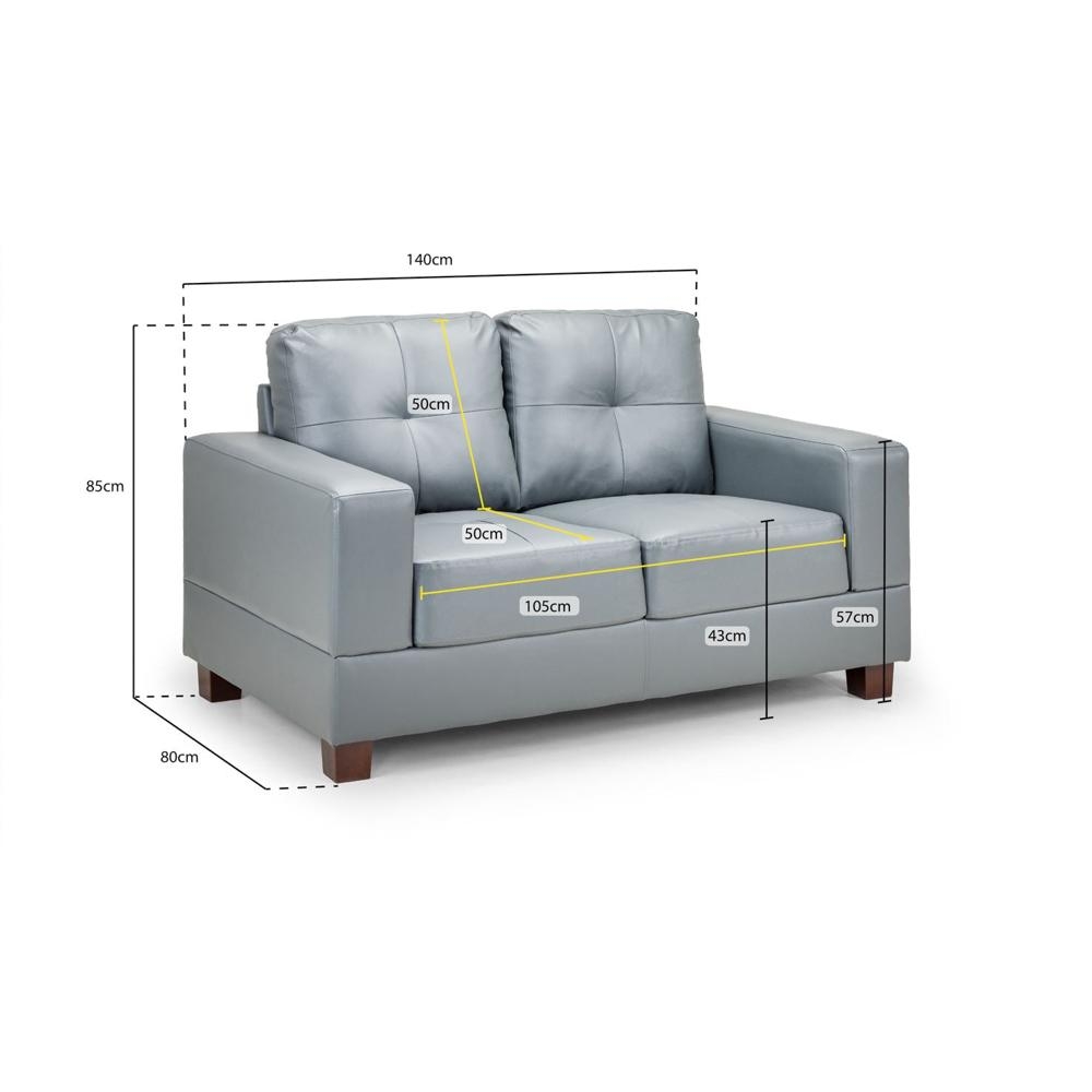 Product photograph of Jerry Black 2 Seater Sofa from Choice Furniture Superstore.