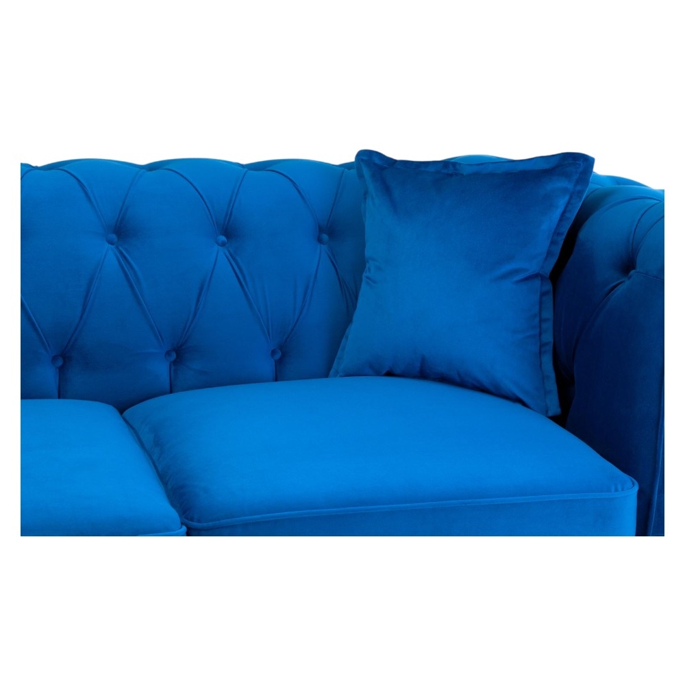 Product photograph of Kensington Flush Blue 2 Seater Sofa from Choice Furniture Superstore.