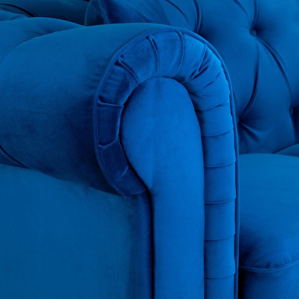 Product photograph of Kensington Flush Blue Armchair from Choice Furniture Superstore.