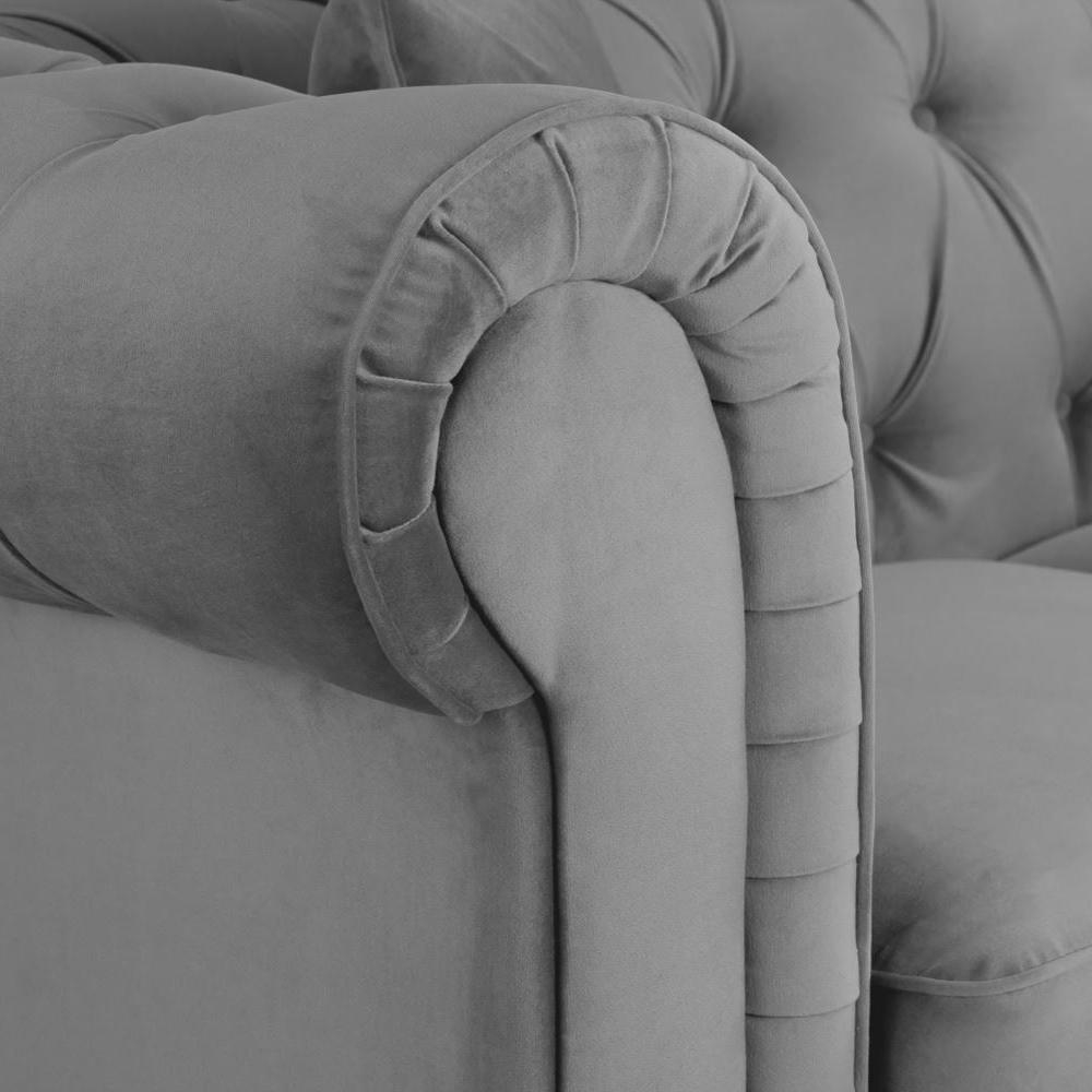Product photograph of Kensington Flush Grey Armchair from Choice Furniture Superstore.