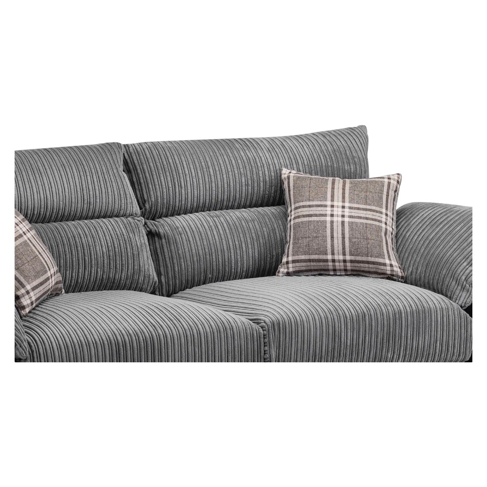Product photograph of Logan Black And Grey Tufted 2 Seater Sofa from Choice Furniture Superstore.