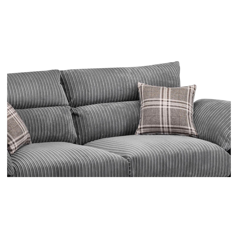 Product photograph of Logan Black And Grey 2 Seater Sofa from Choice Furniture Superstore.