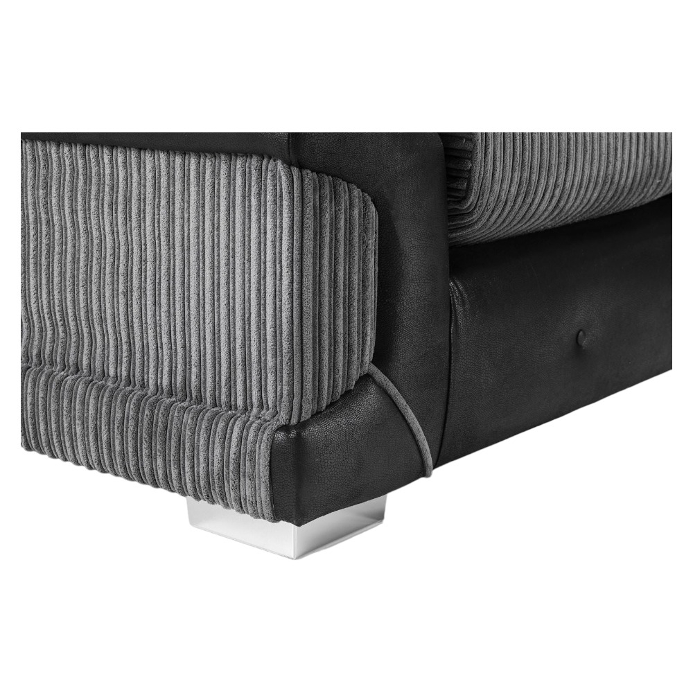 Product photograph of Logan Black And Grey Swivel Chair Sofa from Choice Furniture Superstore.