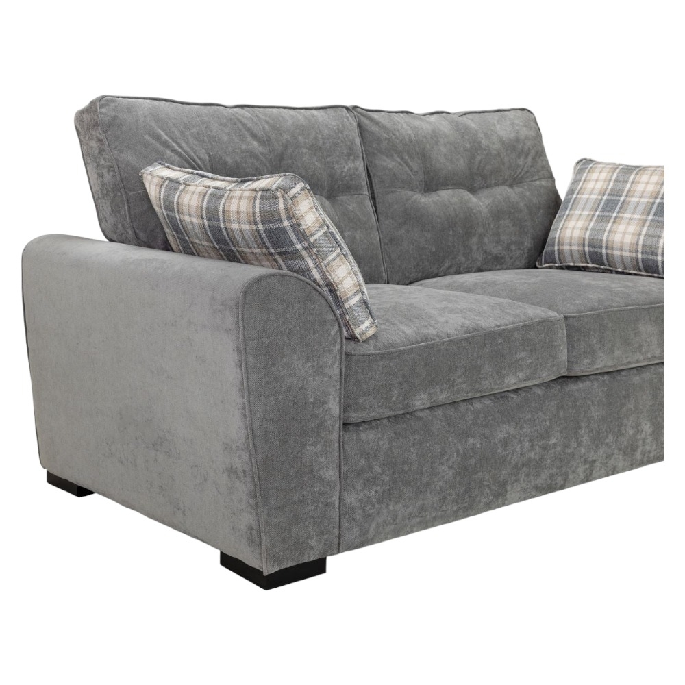 Product photograph of Maxwell Grey Tufted 3 2 Seater Sofa from Choice Furniture Superstore.
