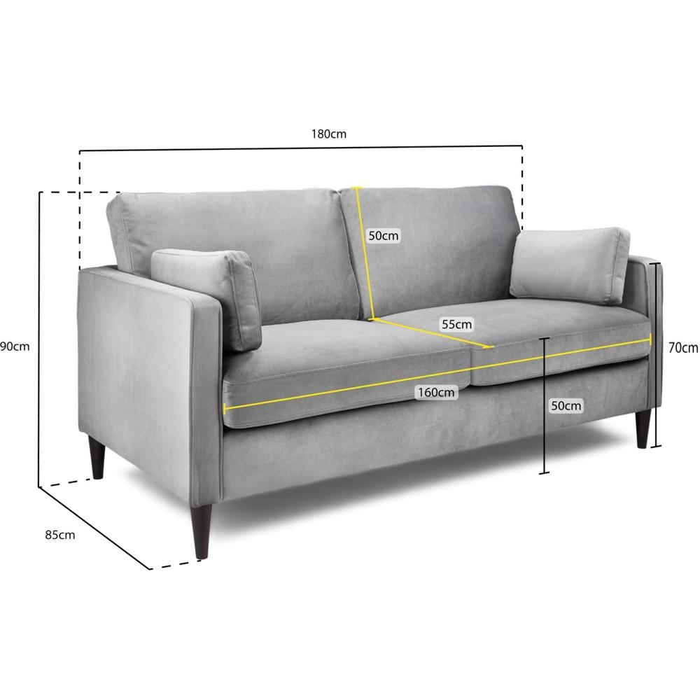 Munich Plush Grey 3 Seater Sofa