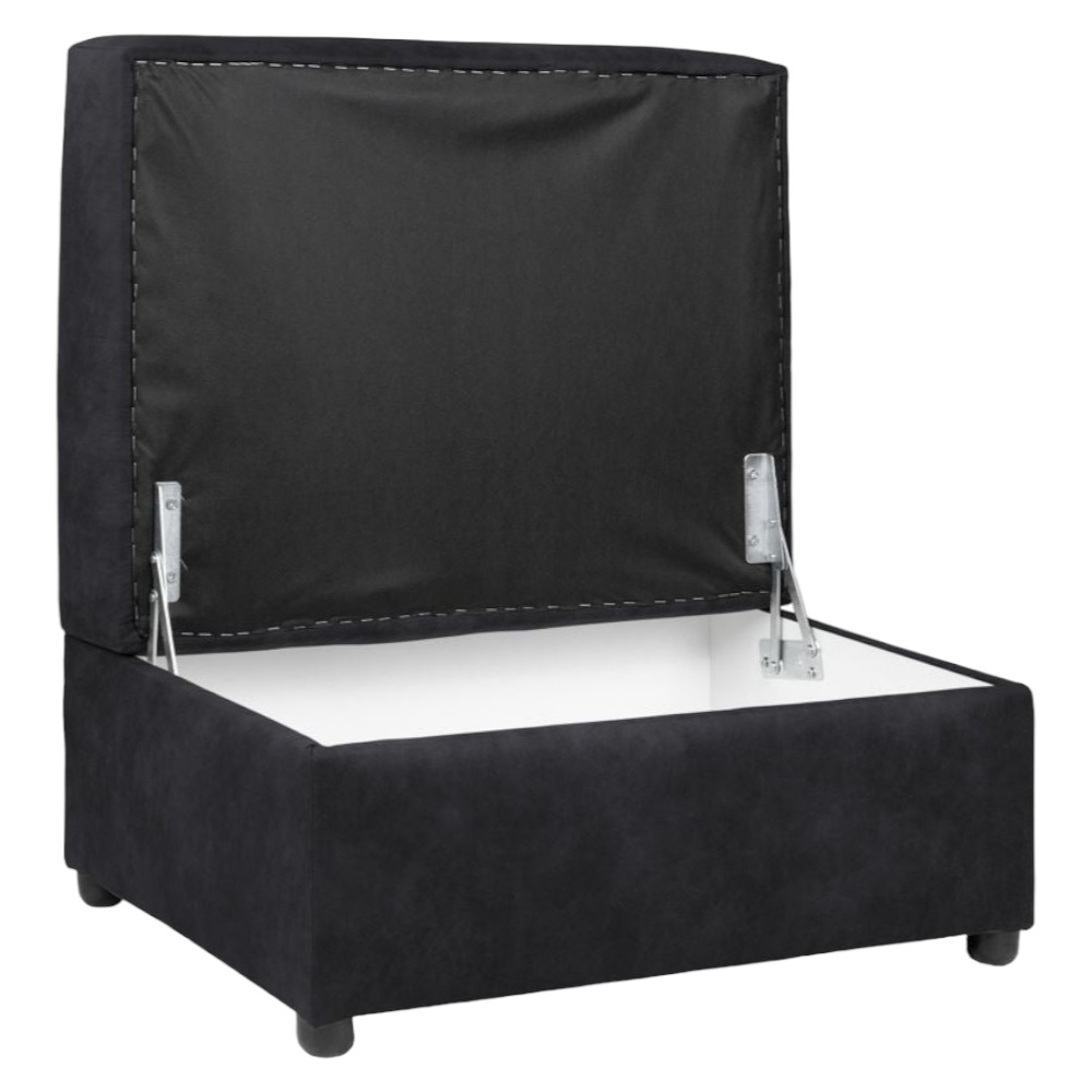 Product photograph of Oakland Charcoal Footstool from Choice Furniture Superstore.