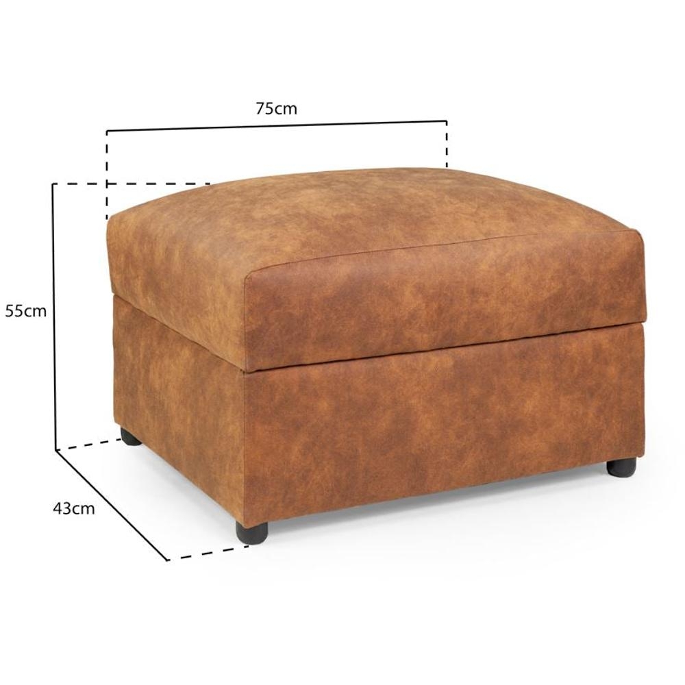 Product photograph of Oakland Tan Footstool from Choice Furniture Superstore.