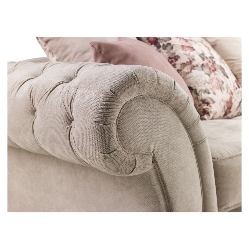 Product photograph of Roma Chesterfield Beige Tufted 2 Seater Sofa from Choice Furniture Superstore.