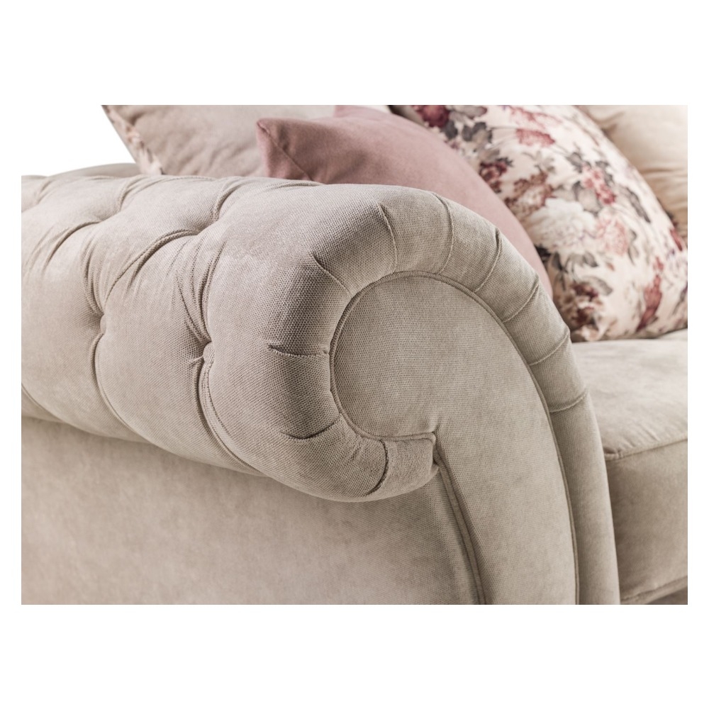 Product photograph of Roma Chesterfield Beige 2 Seater Sofa from Choice Furniture Superstore.