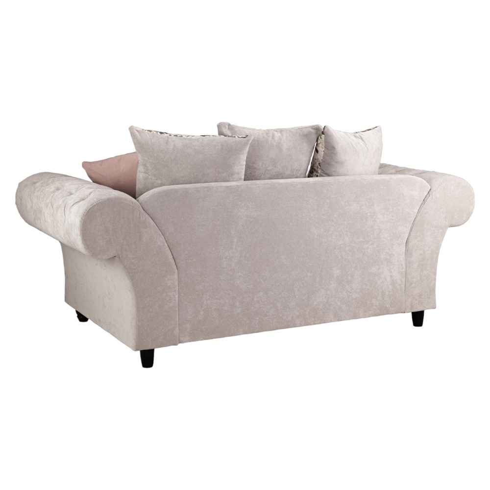 Product photograph of Roma Chesterfield Beige Tufted 3 2 Seater Sofa from Choice Furniture Superstore.
