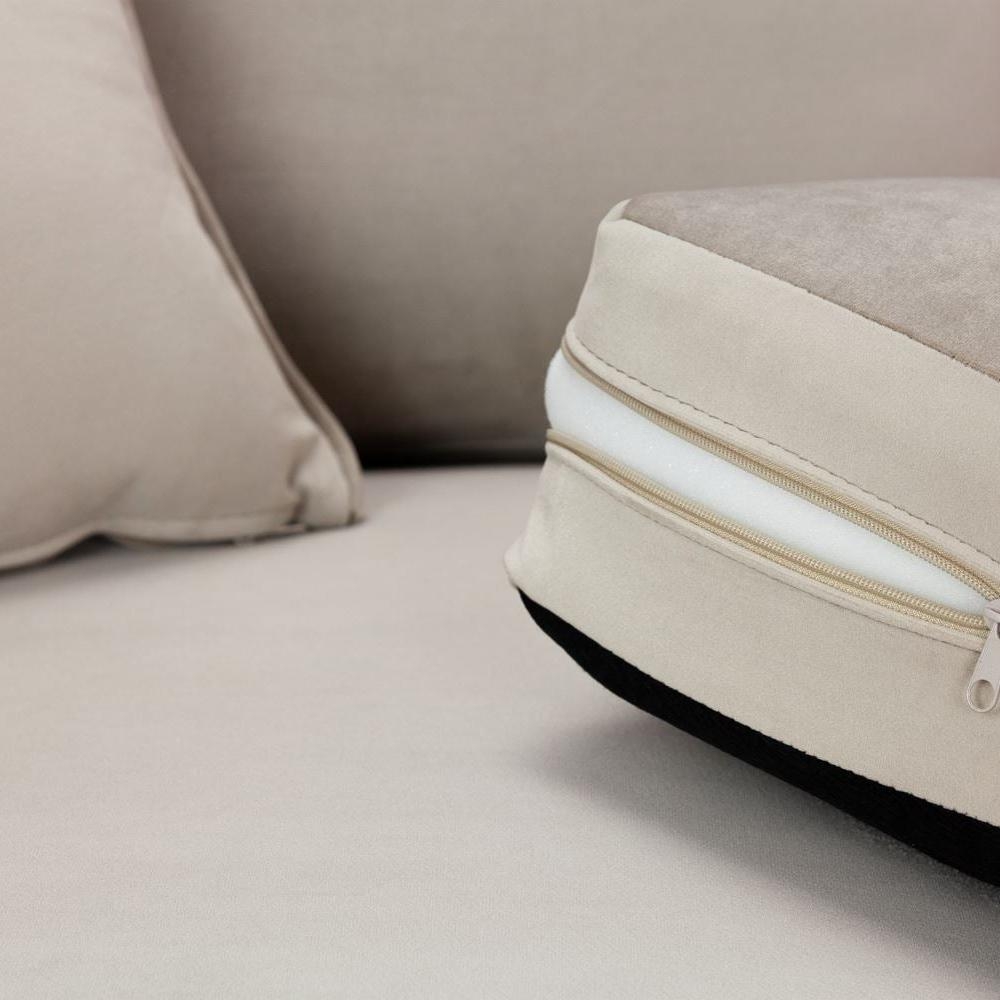 Product photograph of Rupert Beige Footstool from Choice Furniture Superstore.