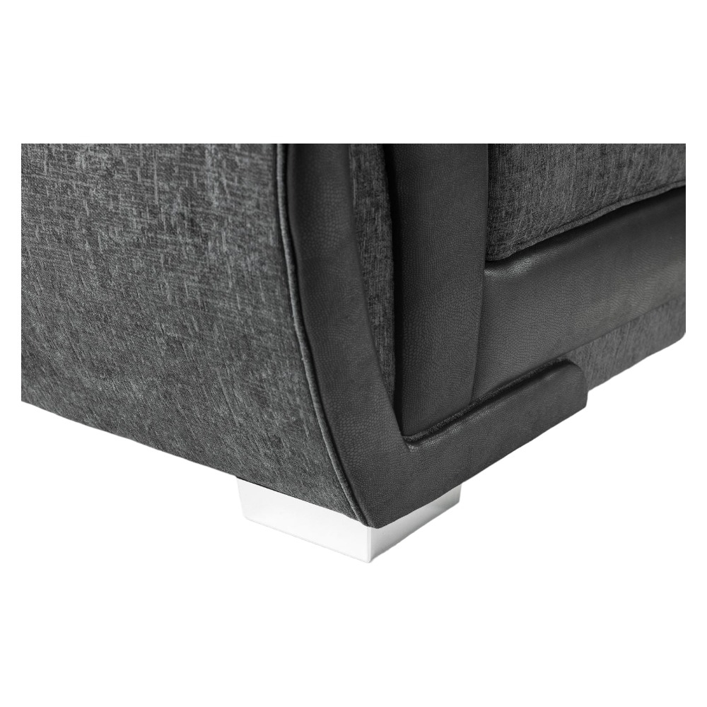 Product photograph of Shannon Black And Grey Tufted 2 Seater Sofa from Choice Furniture Superstore.