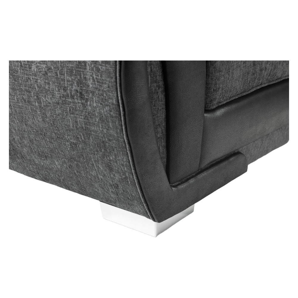 Product photograph of Shannon Black And Grey Footstool from Choice Furniture Superstore.