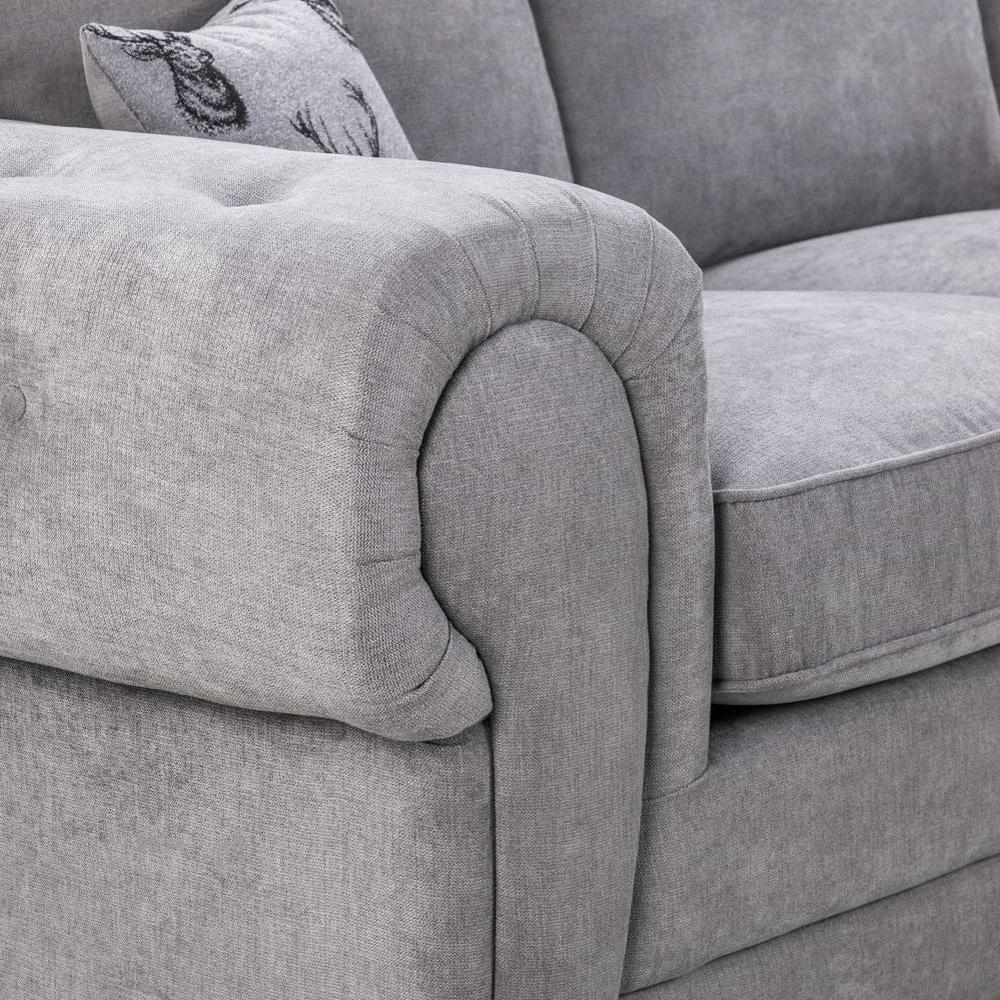 Product photograph of Verona Grey 3 Seater Sofa from Choice Furniture Superstore.