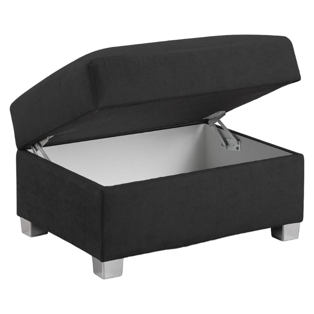 Product photograph of Verona Scatterback Black Footstool from Choice Furniture Superstore.