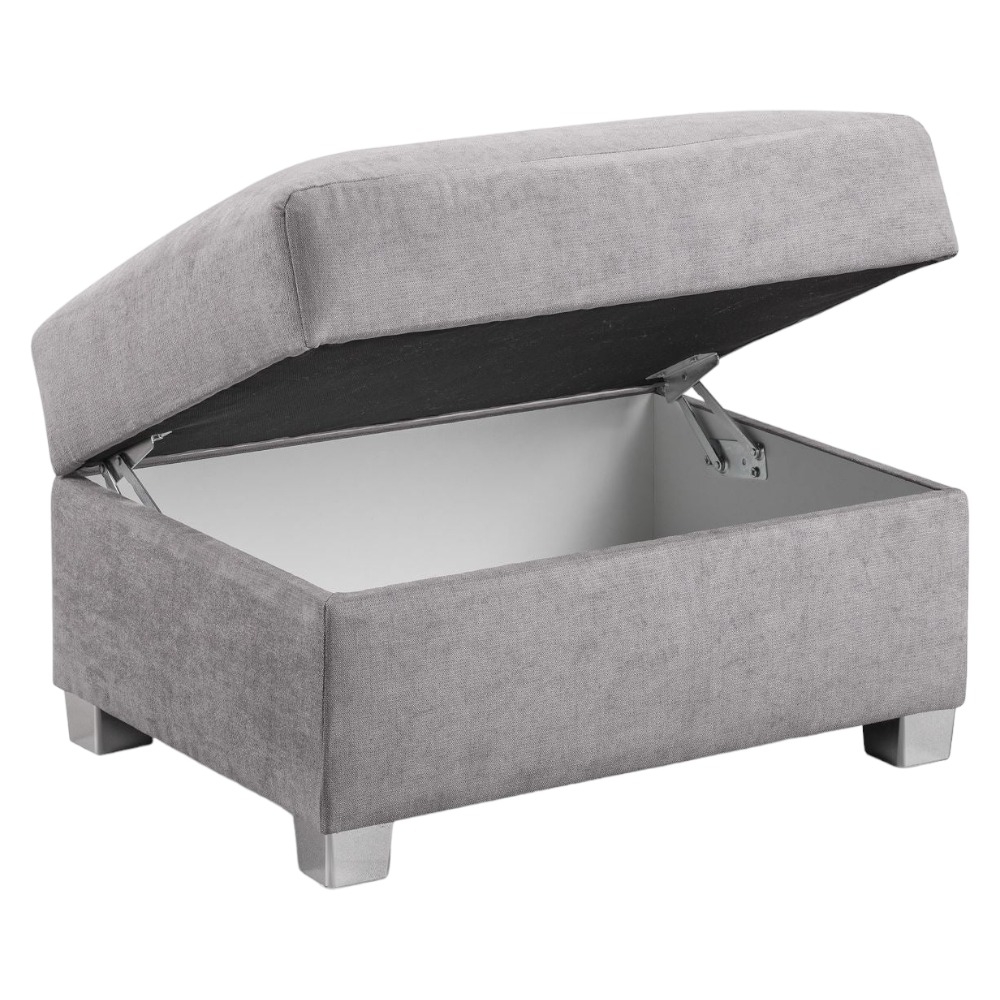 Product photograph of Verona Grey Footstool from Choice Furniture Superstore.