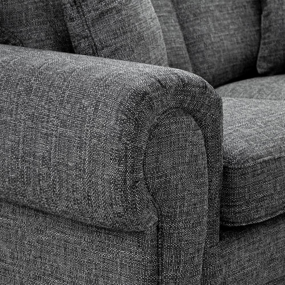 Product photograph of Wilcot Grey Tufted Large Corner Sofa from Choice Furniture Superstore.