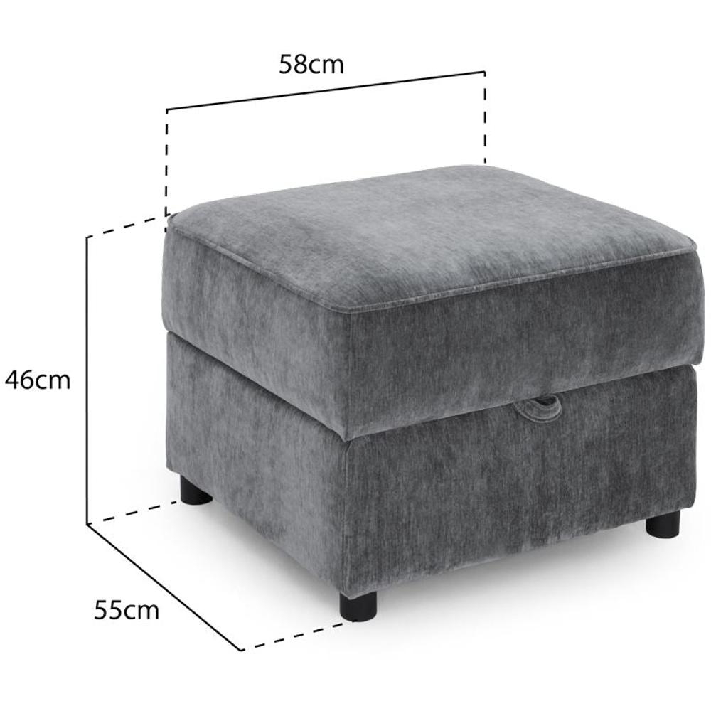 Product photograph of Willow Grey Tufted Footstool from Choice Furniture Superstore.