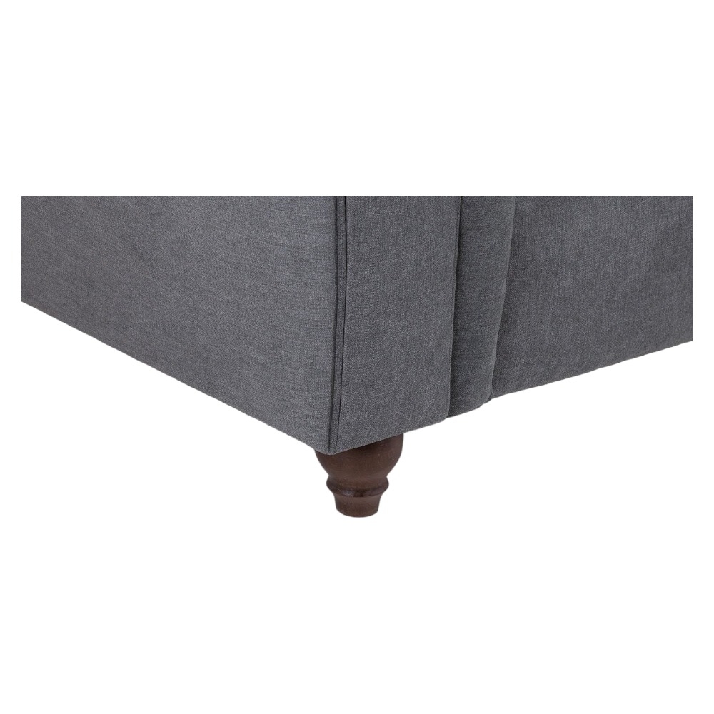 Product photograph of Windsor Fullback Grey Tufted Left Hand Facing Corner Sofa from Choice Furniture Superstore.