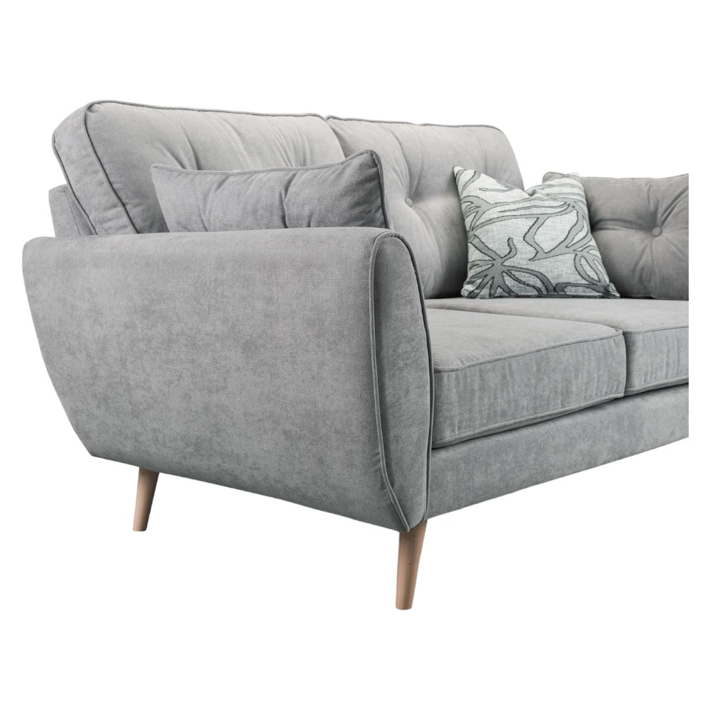 Product photograph of Zinc Grey Tufted 2 Seater Sofa from Choice Furniture Superstore.