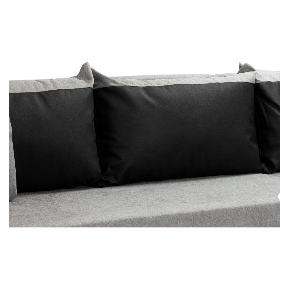 Product photograph of Kris Black And Grey Footstool With Storage from Choice Furniture Superstore.