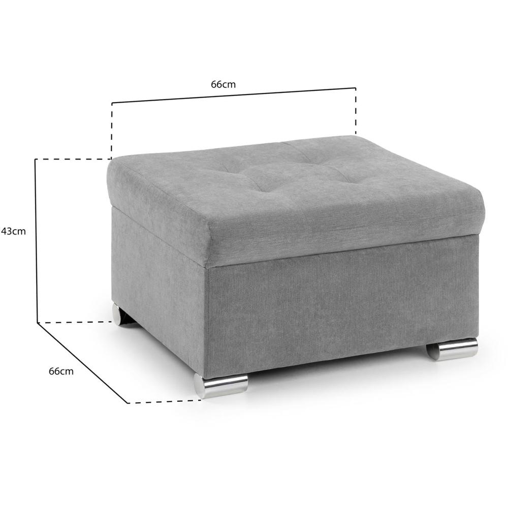 Product photograph of Kris Black And Grey Footstool With Storage from Choice Furniture Superstore.