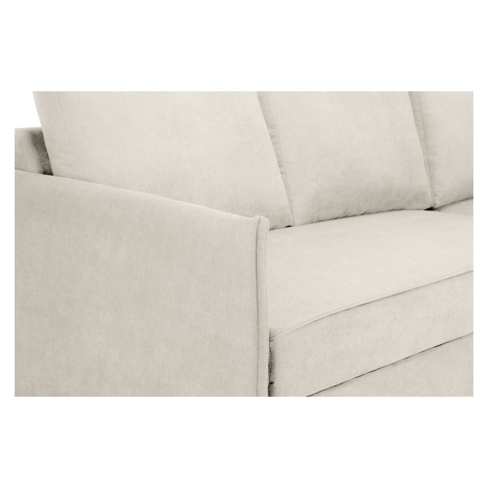 Product photograph of Miel Plush Beige Universal Corner Sofabed With Storage from Choice Furniture Superstore.