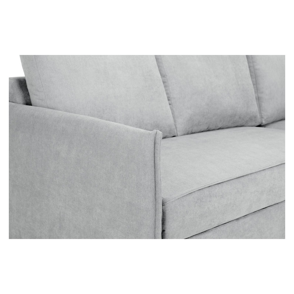 Product photograph of Miel Plush Grey Universal Corner Sofabed With Storage from Choice Furniture Superstore.