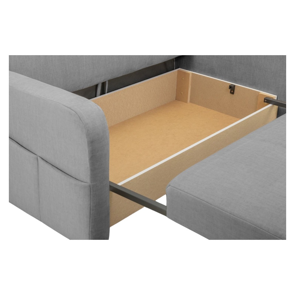 Product photograph of Penelope Grey 2 Seater Sofabed With Storage from Choice Furniture Superstore.