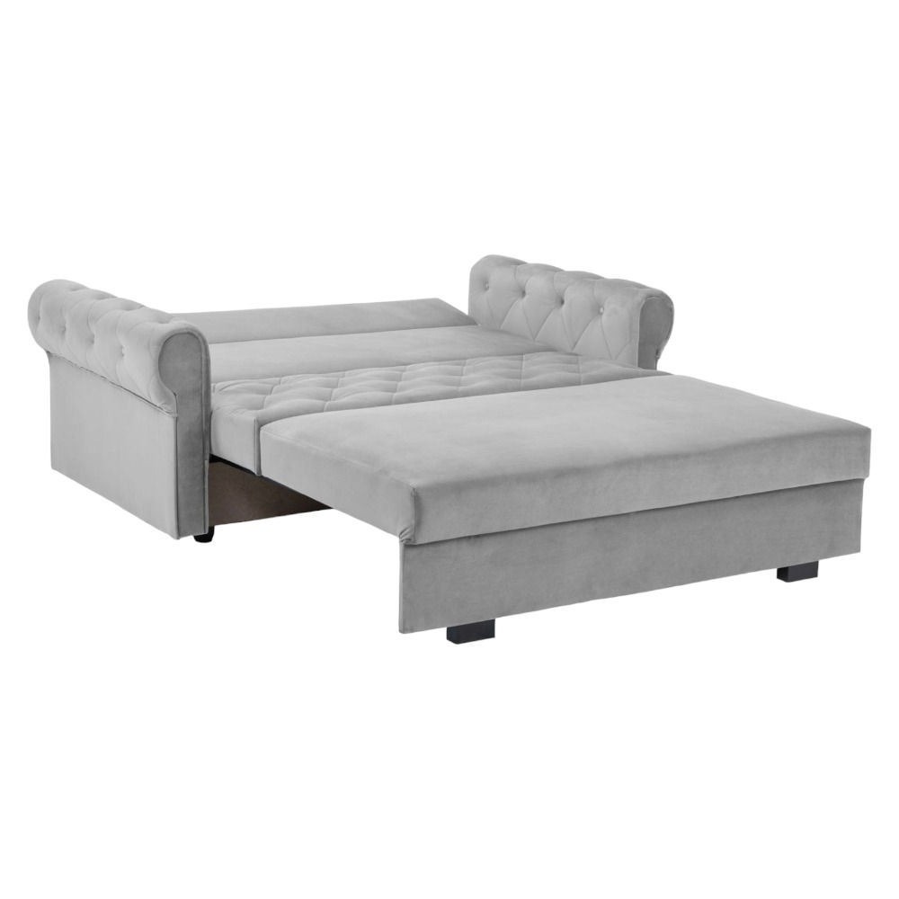 Product photograph of Rosalind Plush Grey 2 Seater Sofabed from Choice Furniture Superstore.