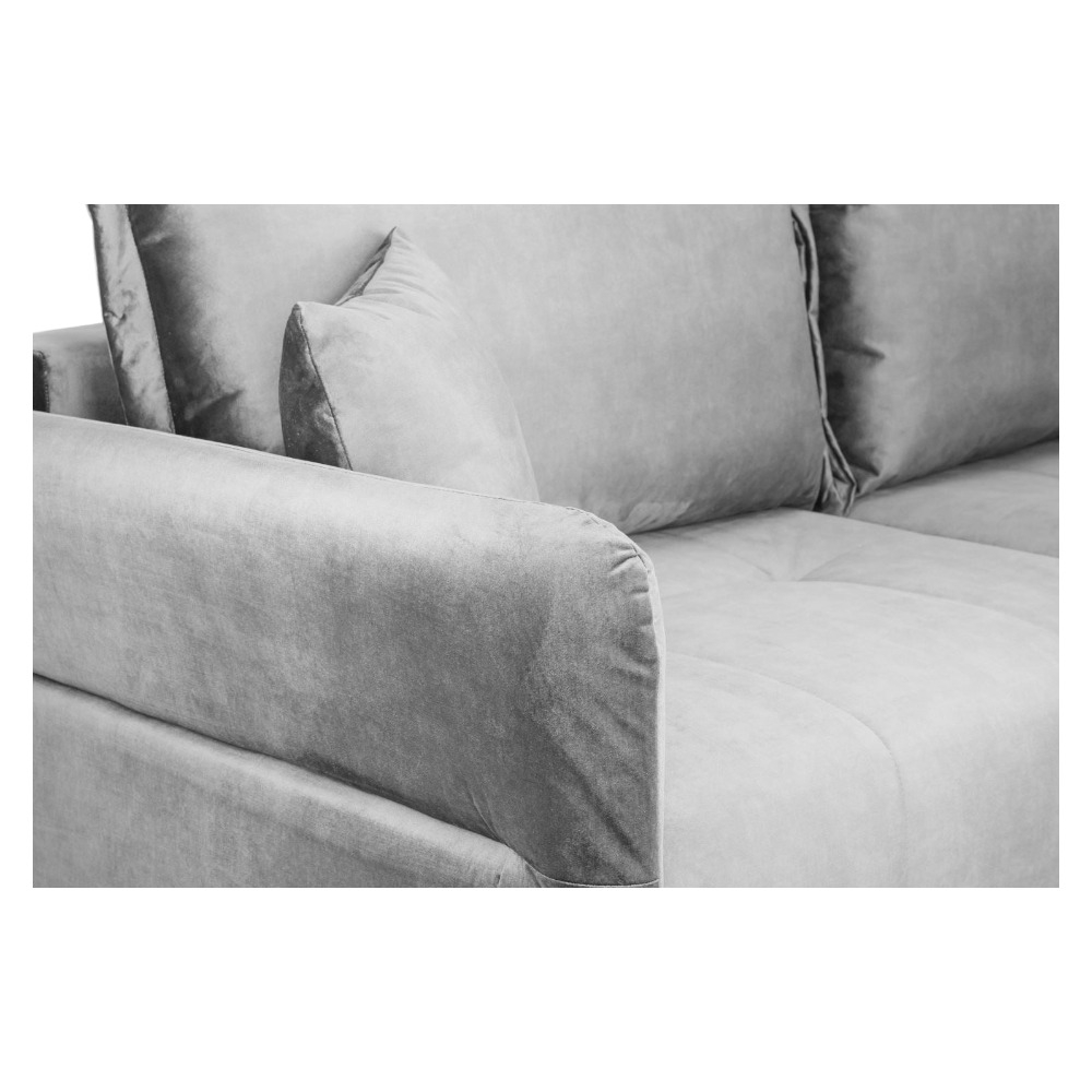 Product photograph of Santa Maria Grey Tufted Universal Corner Sofabed from Choice Furniture Superstore.