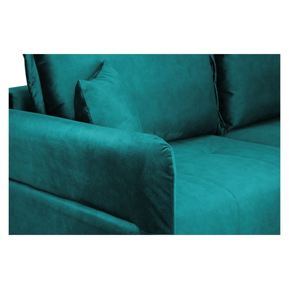 Product photograph of Santa Maria Teal Universal Corner Sofabed from Choice Furniture Superstore.